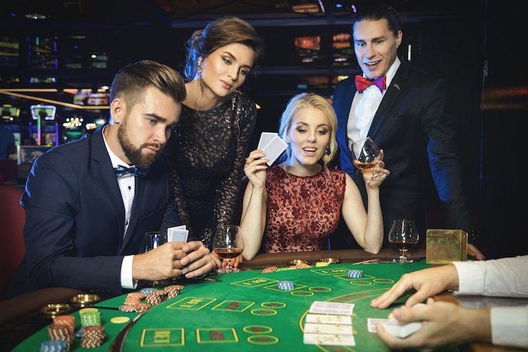 Live dealer at rtp pos4d broadcasting live-casino games in HD studio